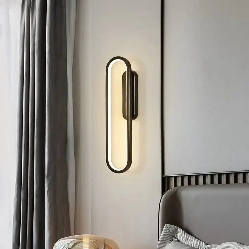 Black Gold Wall Light 60cm LED