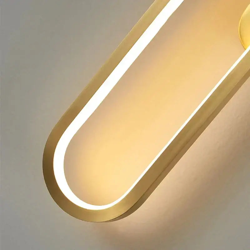 Black Gold Wall Light 60cm LED