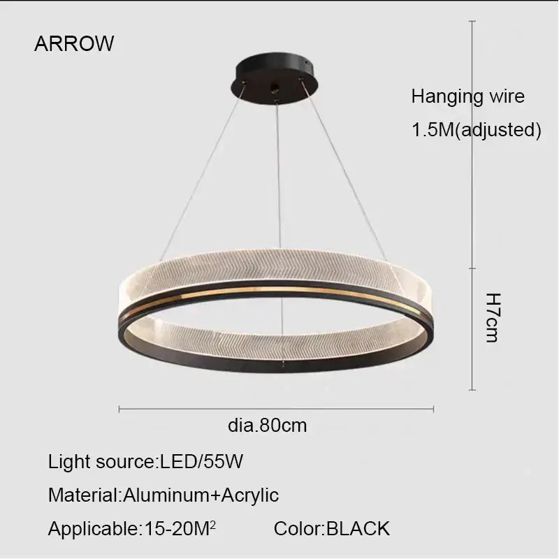 Black Gold Mesh Pendant Light