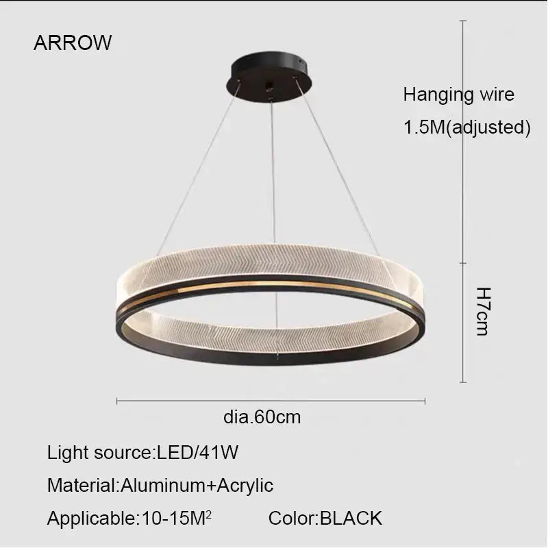 Black Gold Mesh Pendant Light