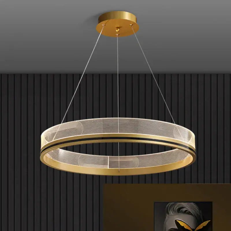 Black Gold Mesh Pendant Light