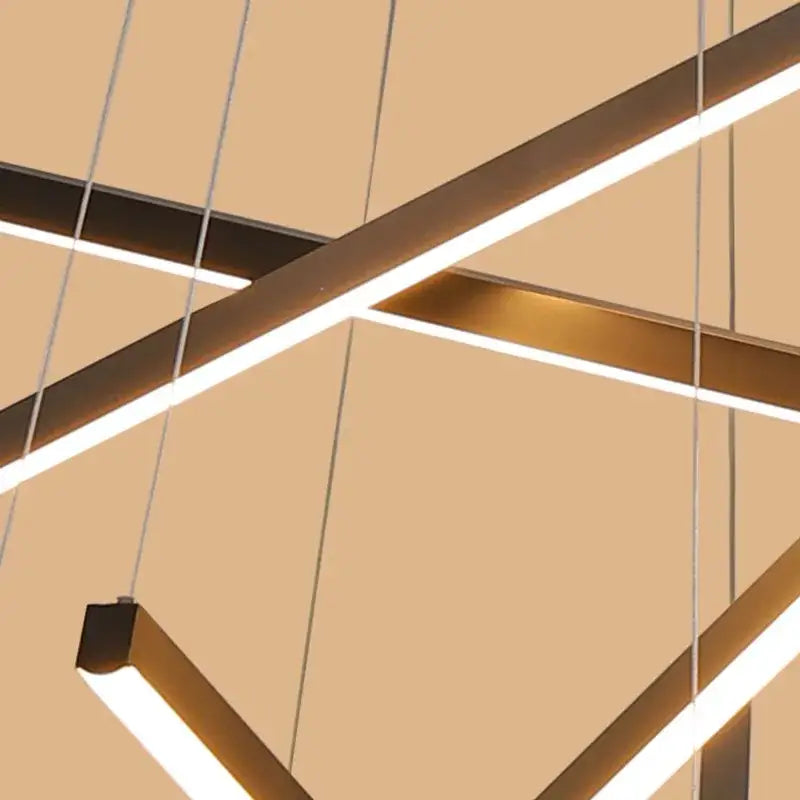 Black LED Stair Chandelier