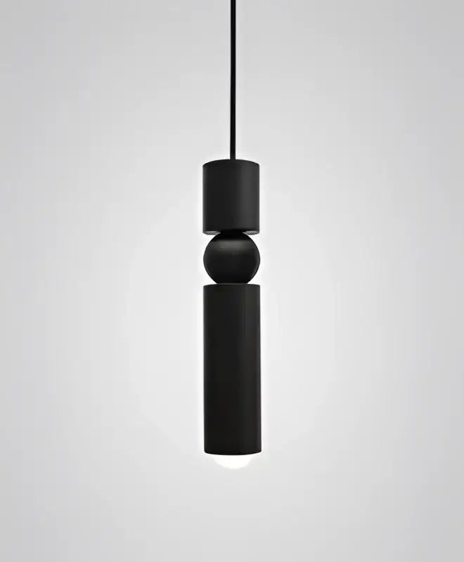 Black Gold Tube Pendant Lamp