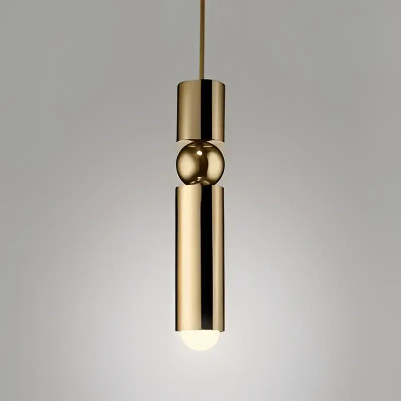 Black Gold Tube Pendant Lamp