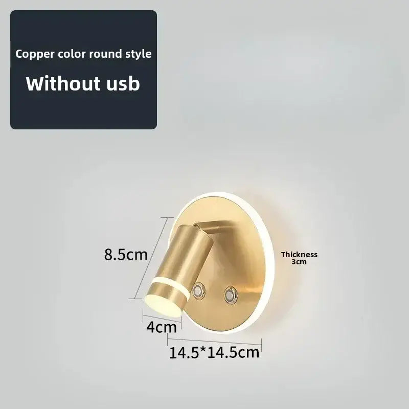 Black USB Reading Wall Lamp