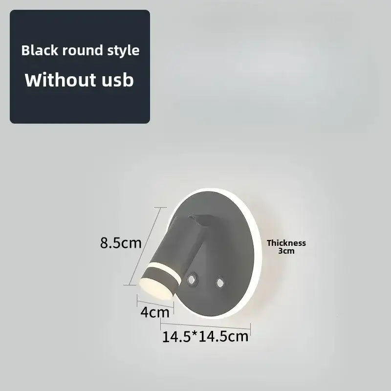 Black USB Reading Wall Lamp