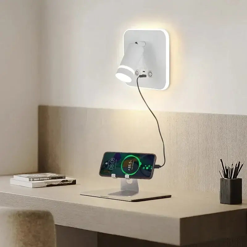 Black USB Reading Wall Lamp