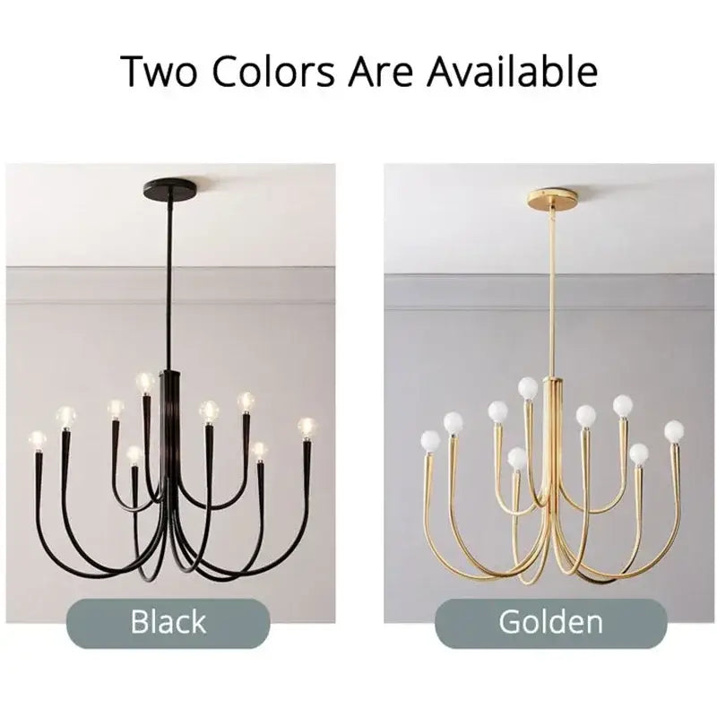 Gold Metal Nordic Chandelier