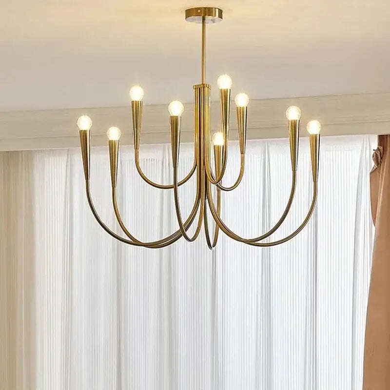 Gold Metal Nordic Chandelier