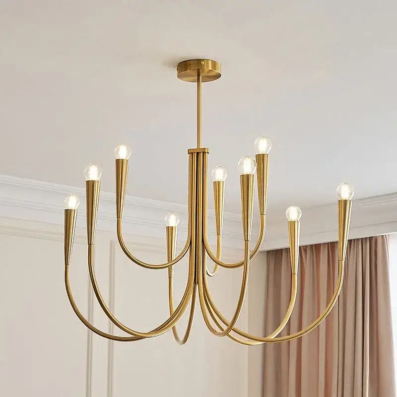 Gold Metal Nordic Chandelier