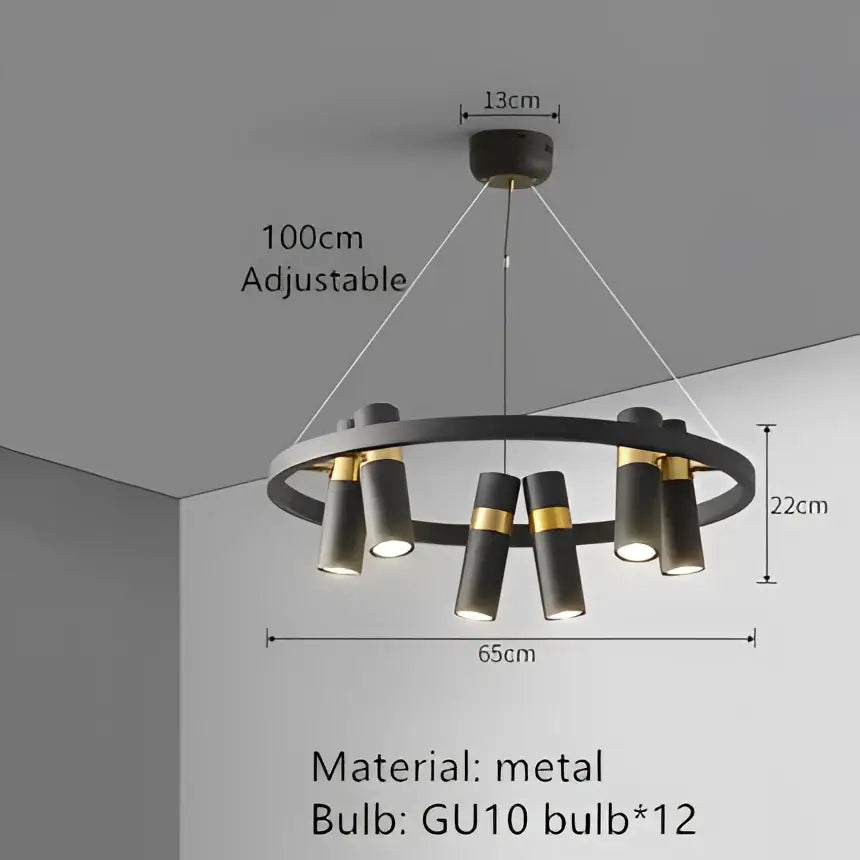 Black Circle Pendant Light