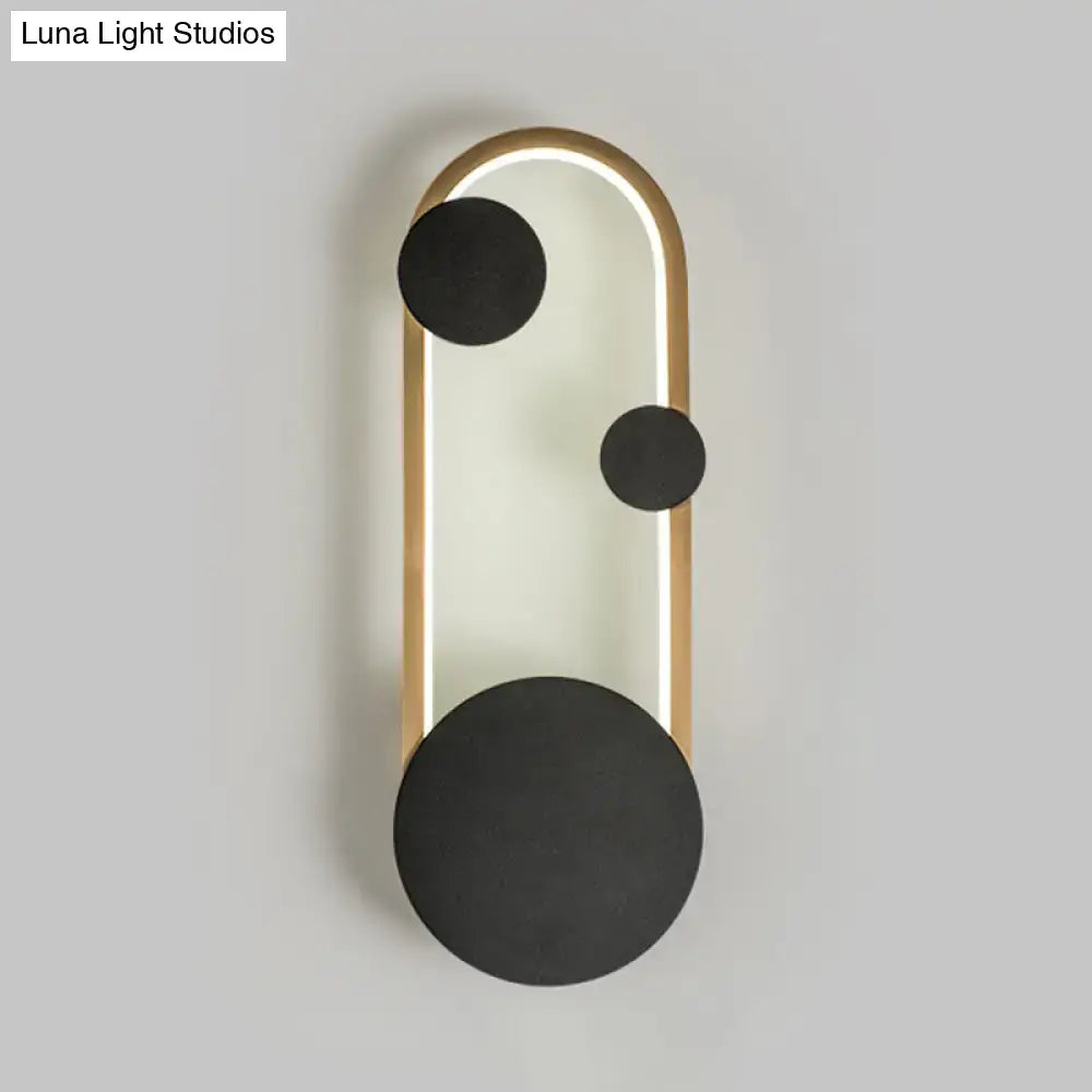 Black Gold Arc Wall Lamp
