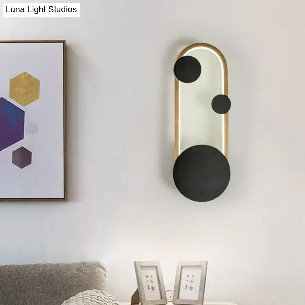 Black Gold Arc Wall Lamp