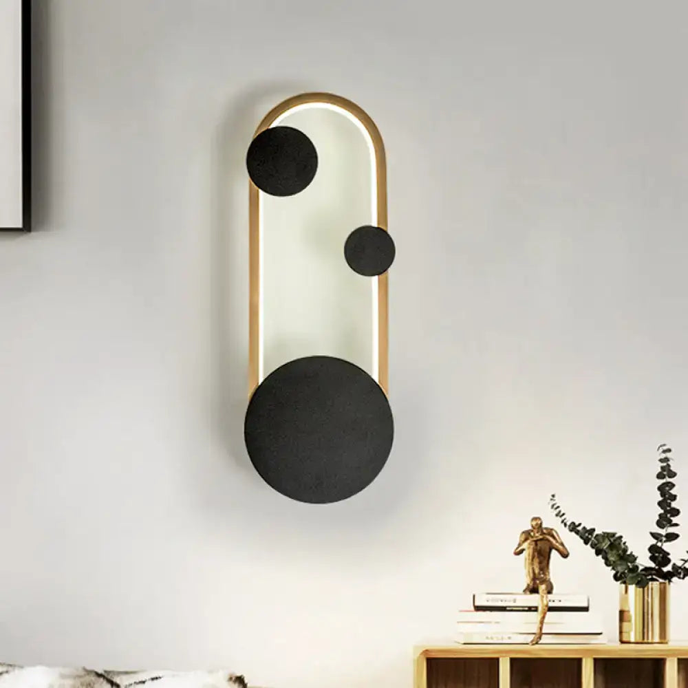 Black Gold Arc Wall Lamp