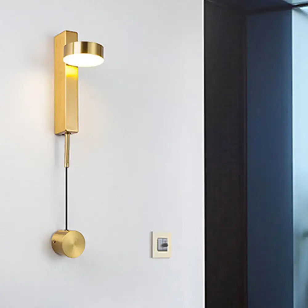 Black Gold Flush Wall Light