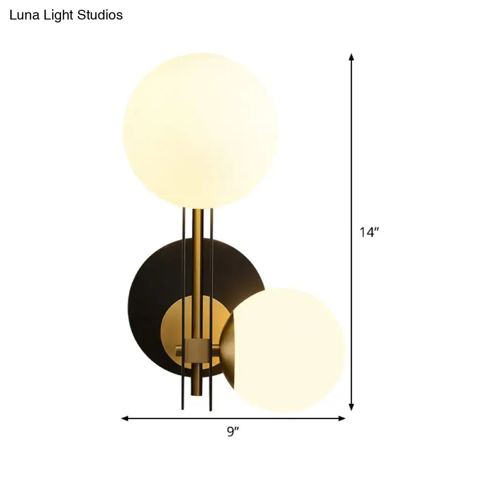 Black Gold Wired Glass Light