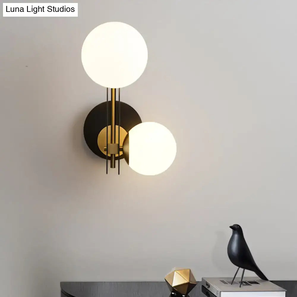 Black Gold Wired Glass Light