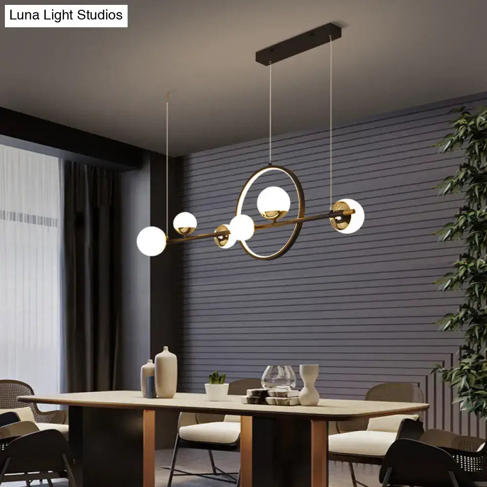 Black Gold LED Pendant Sphere
