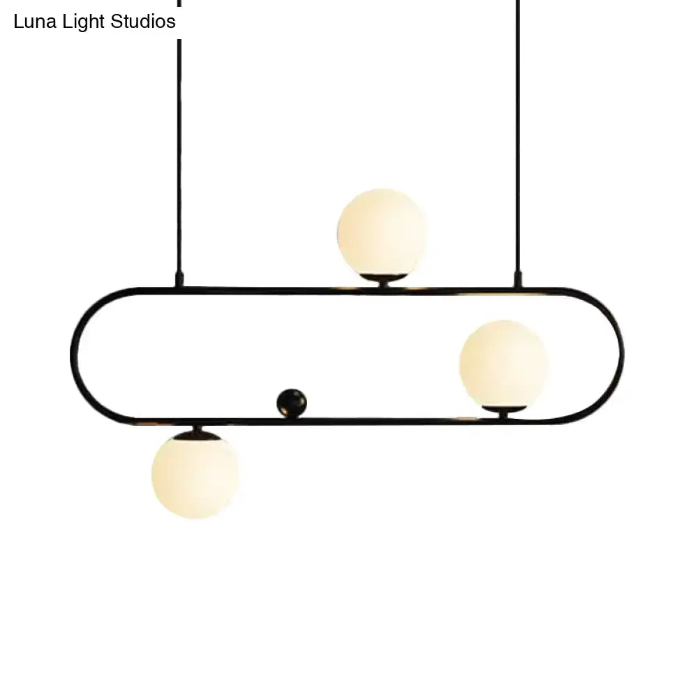 Gold Opal Glass Chandelier