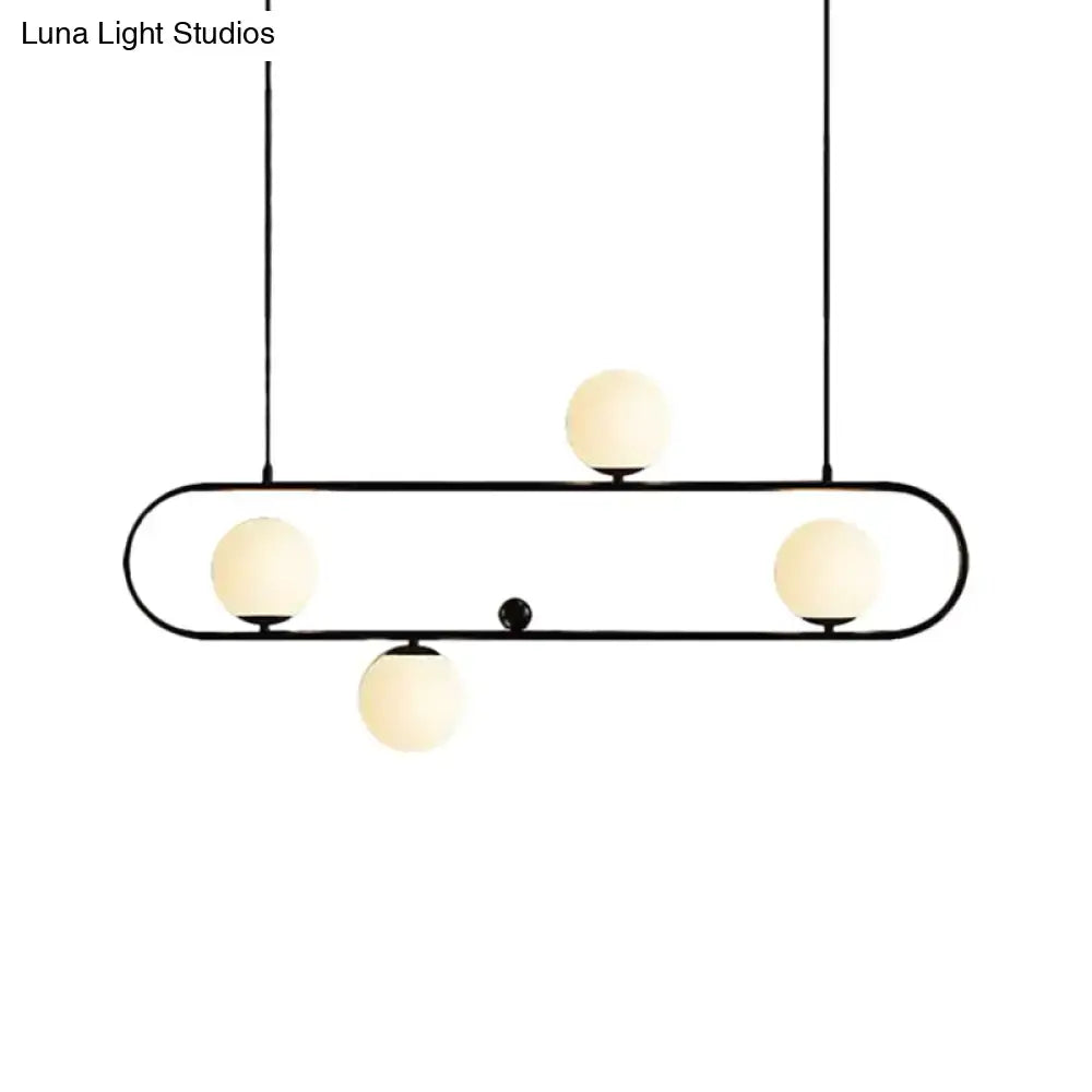 Gold Opal Glass Chandelier