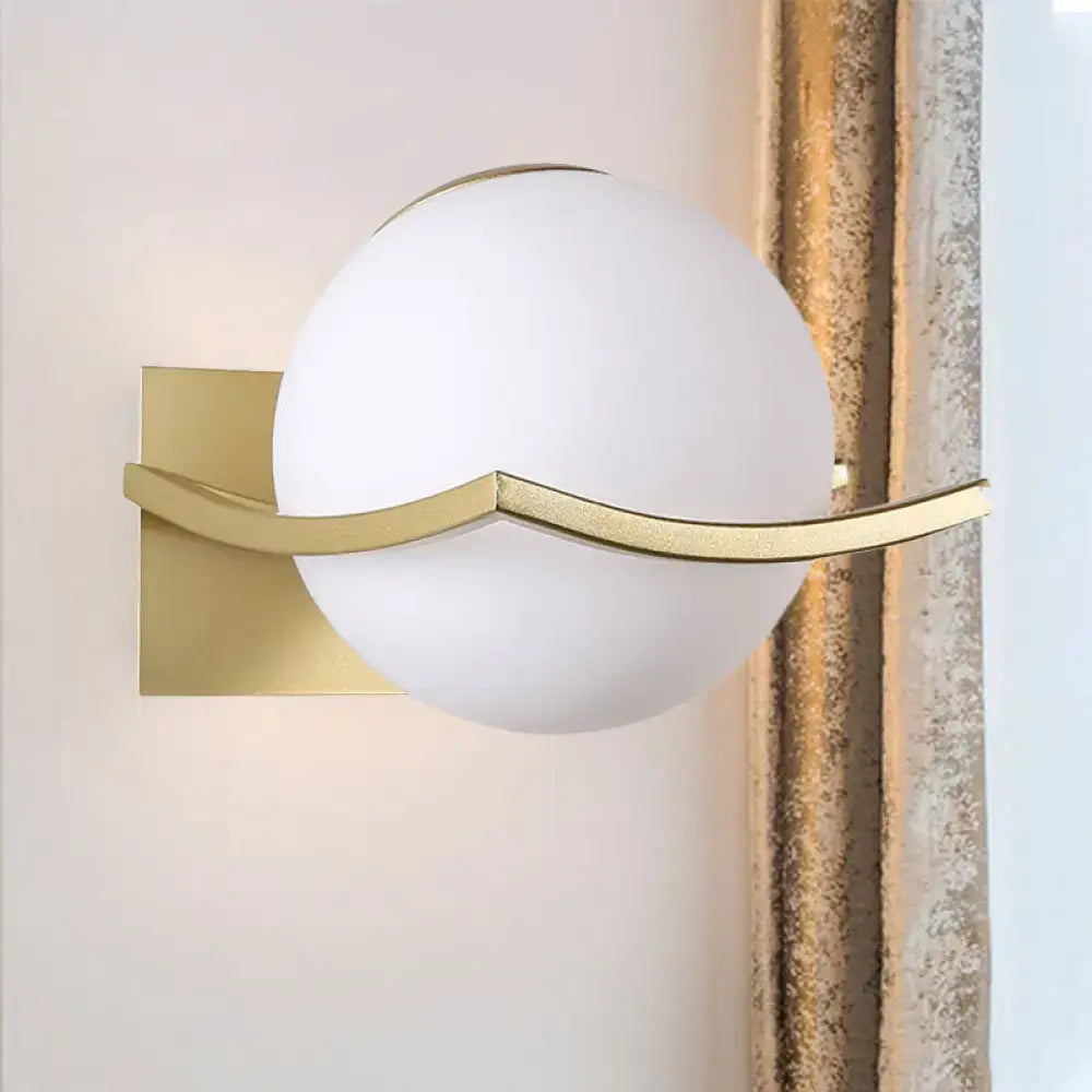 Gold Opal Globe Sconce