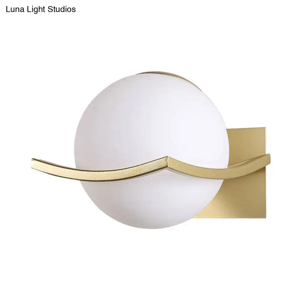 Gold Opal Globe Sconce