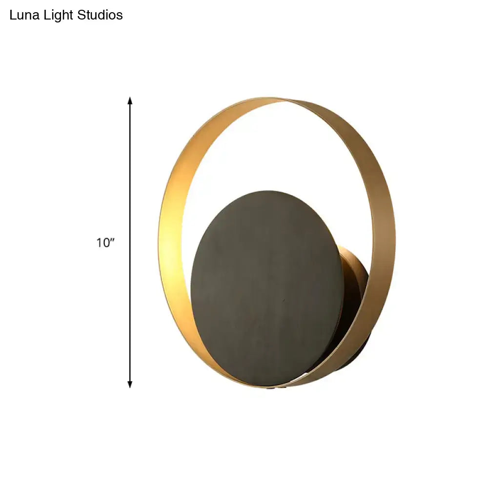 Gold Orbit Sconce Light for Living Room