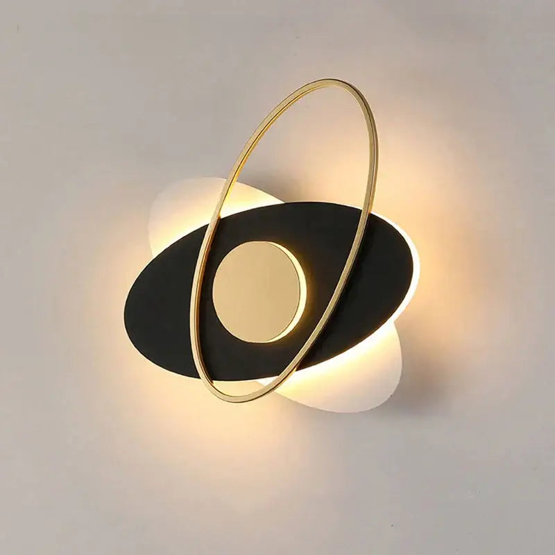 Black Gold Orbital Sconce