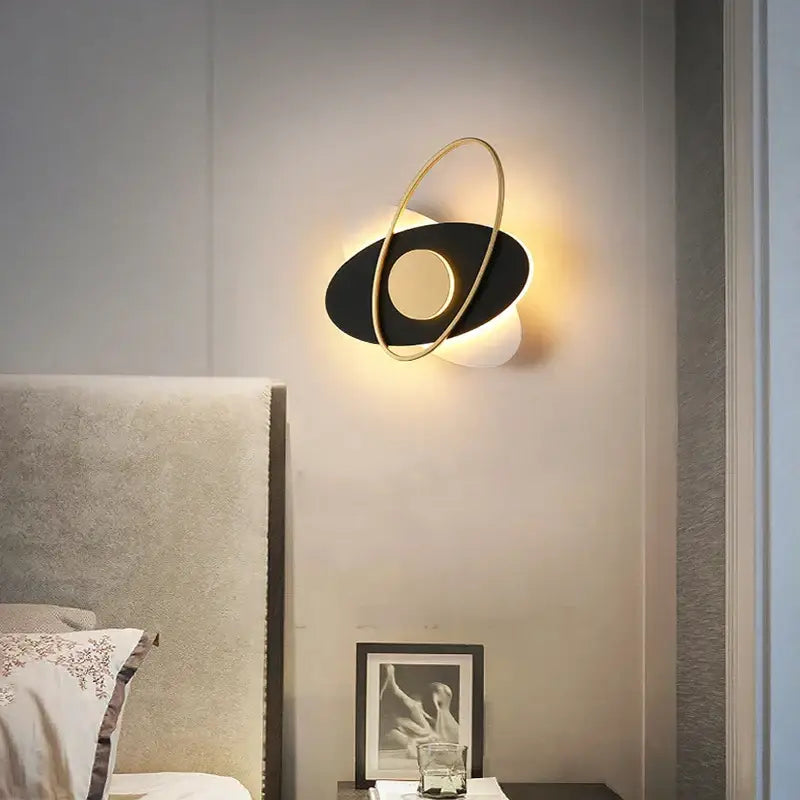 Black Gold Orbital Sconce