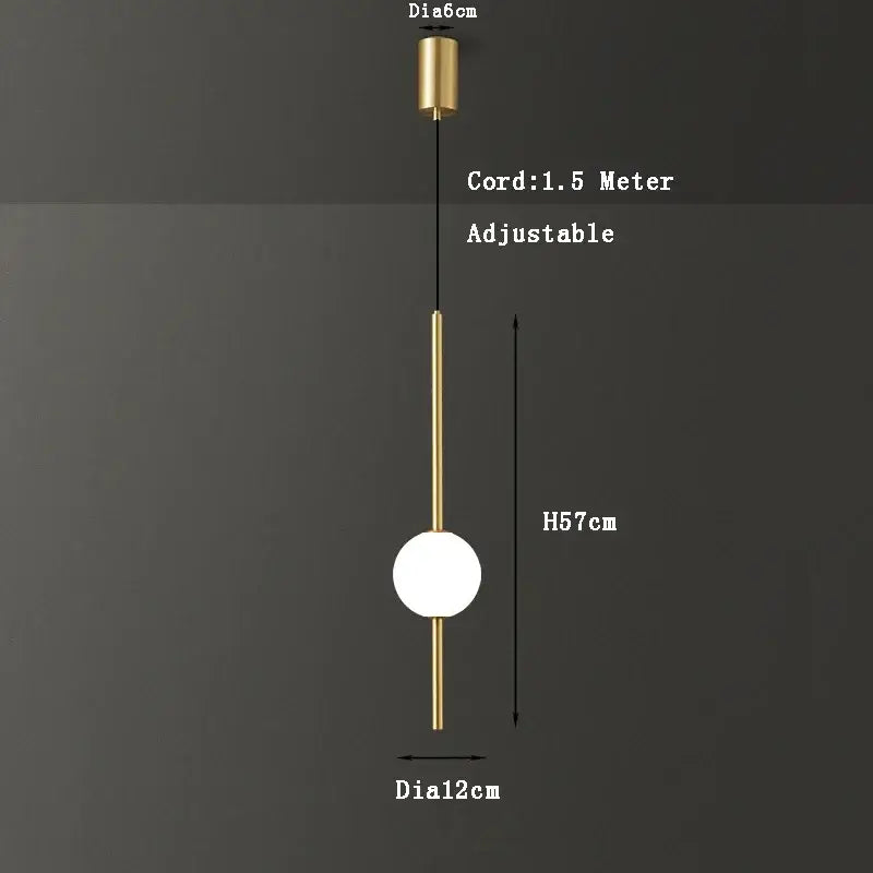 2-Light Gold Glass Tri-Color Pendant Light