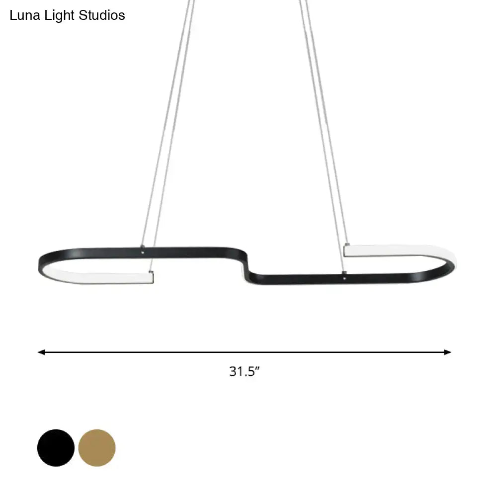 Black Gold S-Like Chandelier