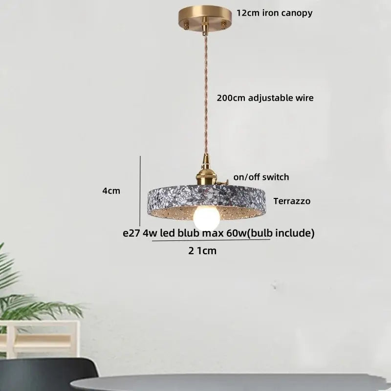 Terrazzo Stone Pendant Lamp