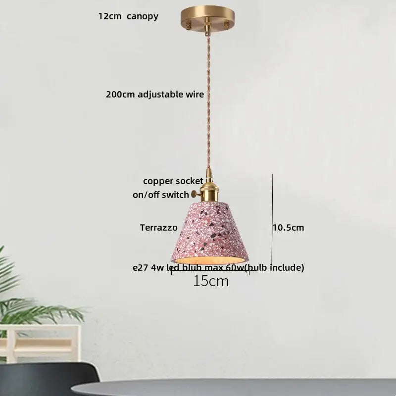 Terrazzo Stone Pendant Lamp