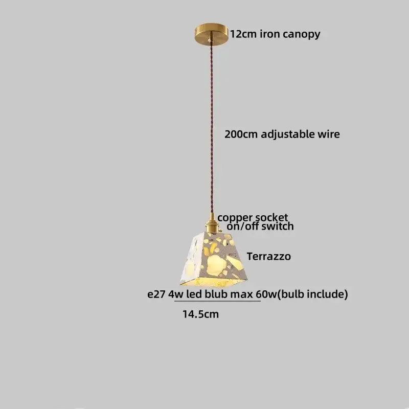 Terrazzo Stone Pendant Lamp