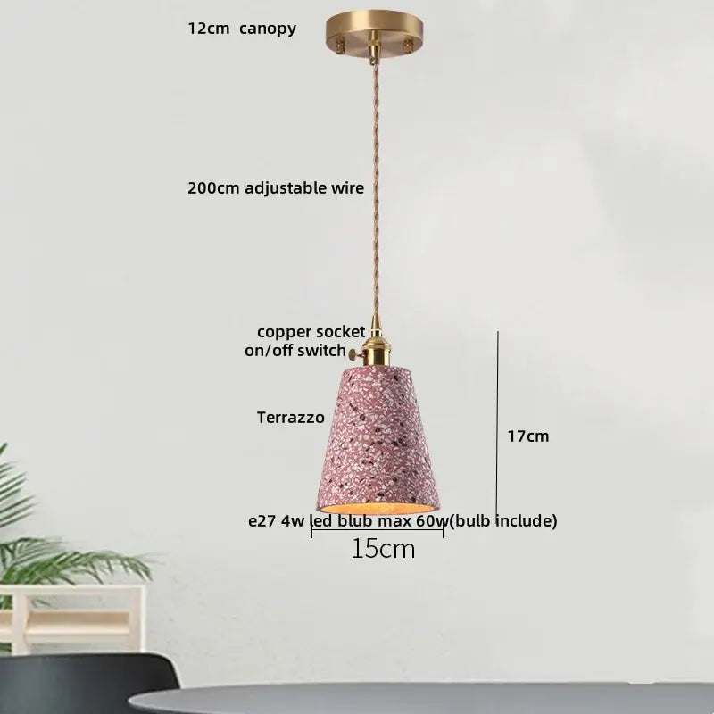 Terrazzo Stone Pendant Lamp