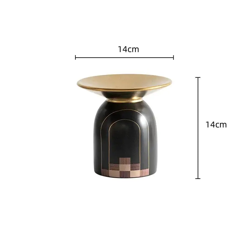 Gold Tray Vase Candlestick Set