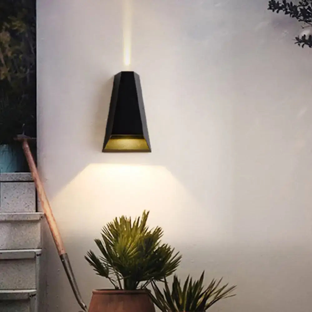 Black Gold Triangle Sconce