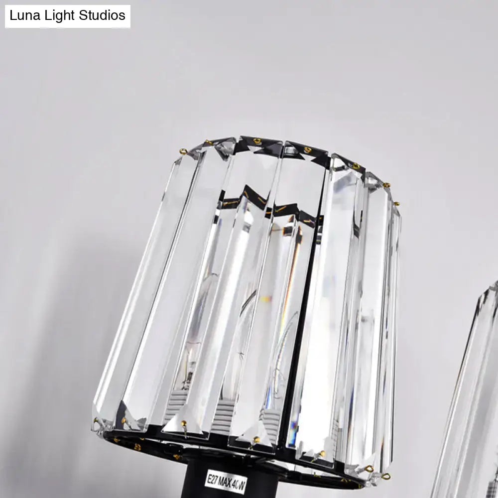 Black Glass Conic Wall Sconce 1-2 Light