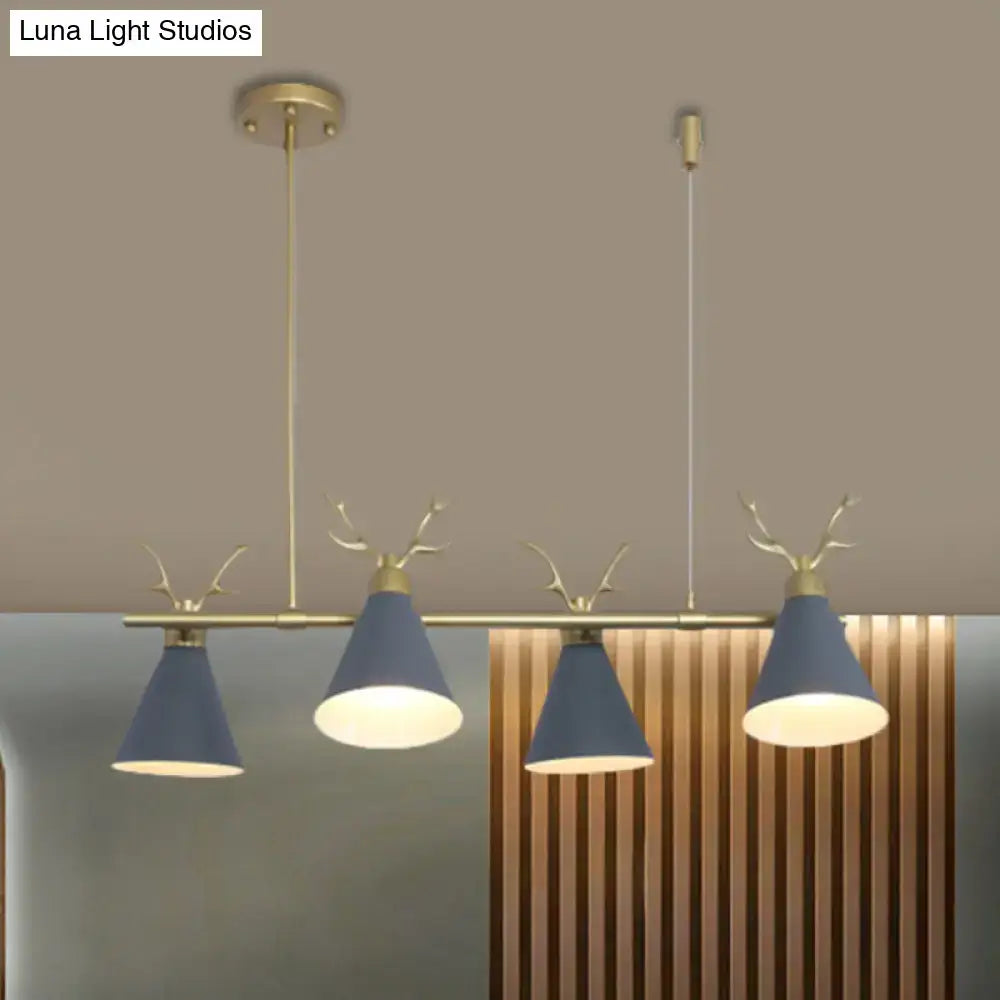 Black Grey Antler Chandelier