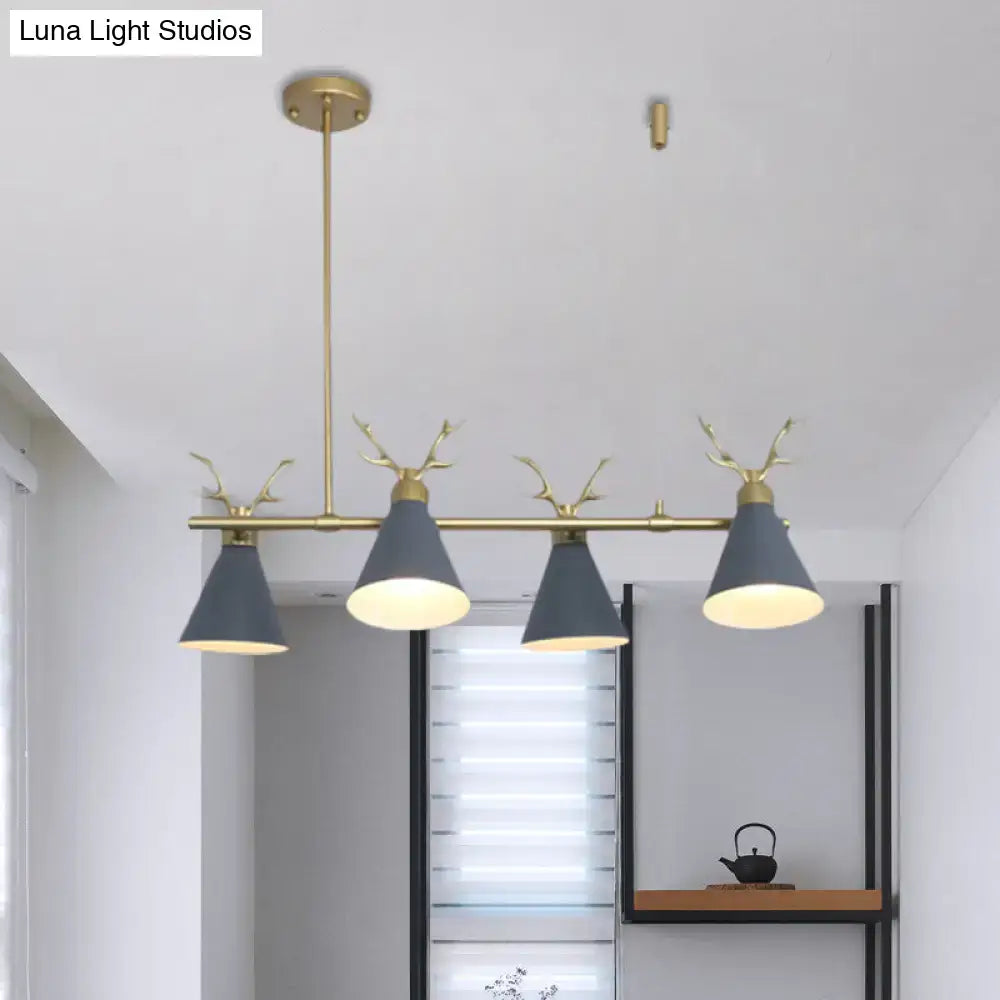 Black Grey Antler Chandelier