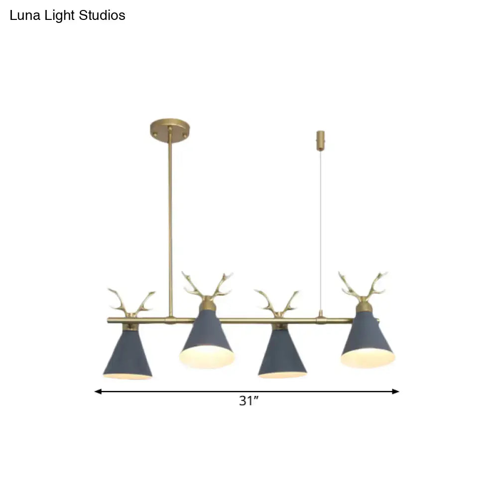 Black Grey Antler Chandelier
