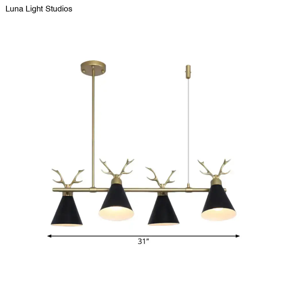 Black Grey Antler Chandelier