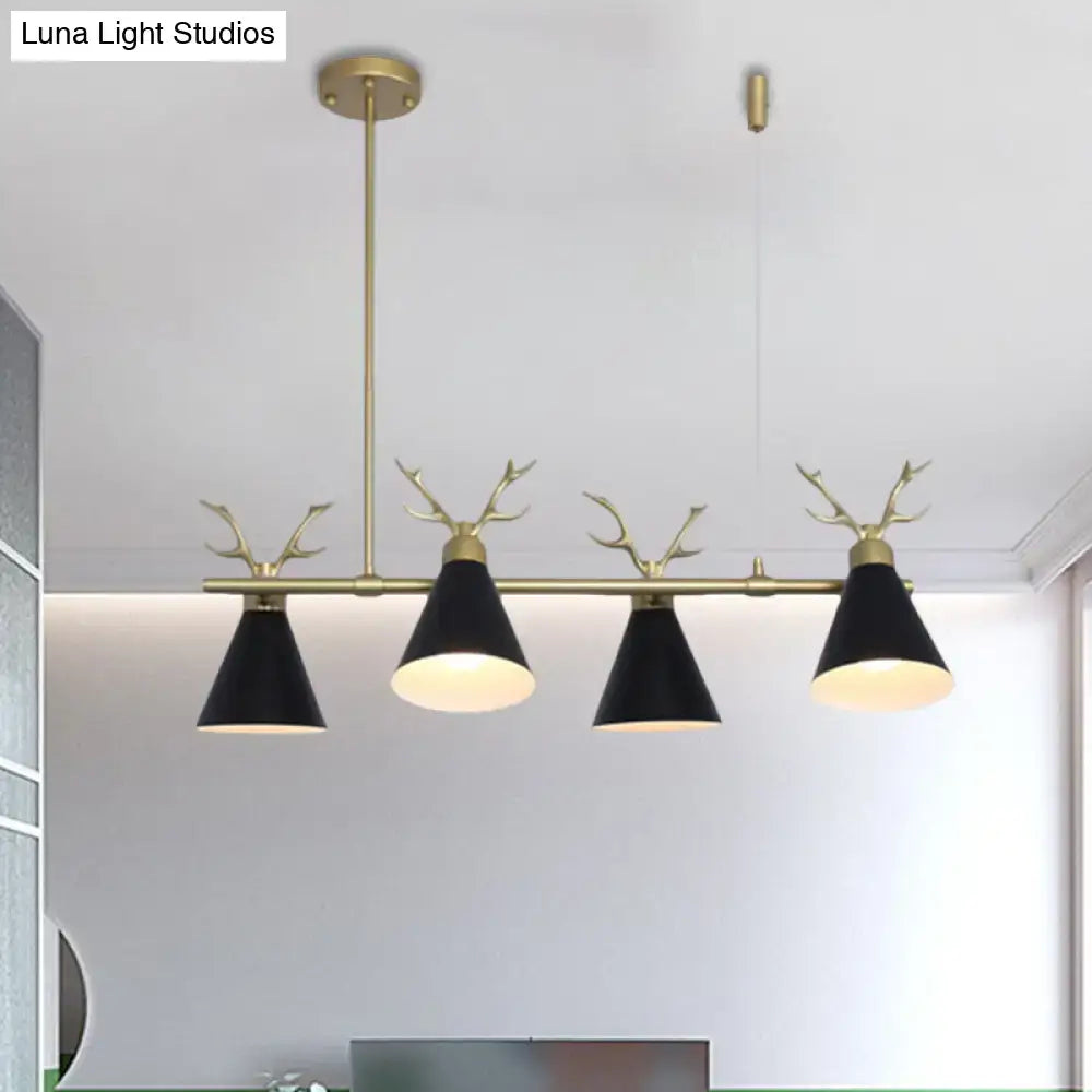 Black Grey Antler Chandelier