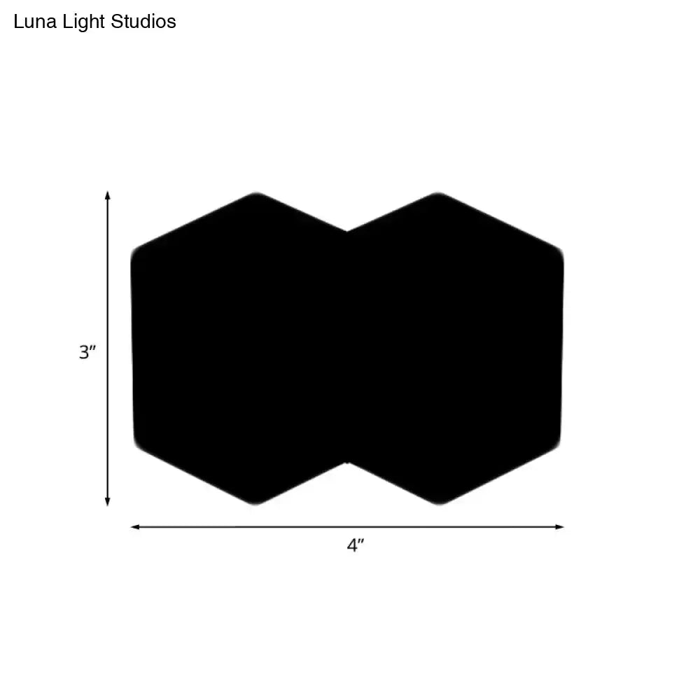 Black Hexagon Wall Sconce