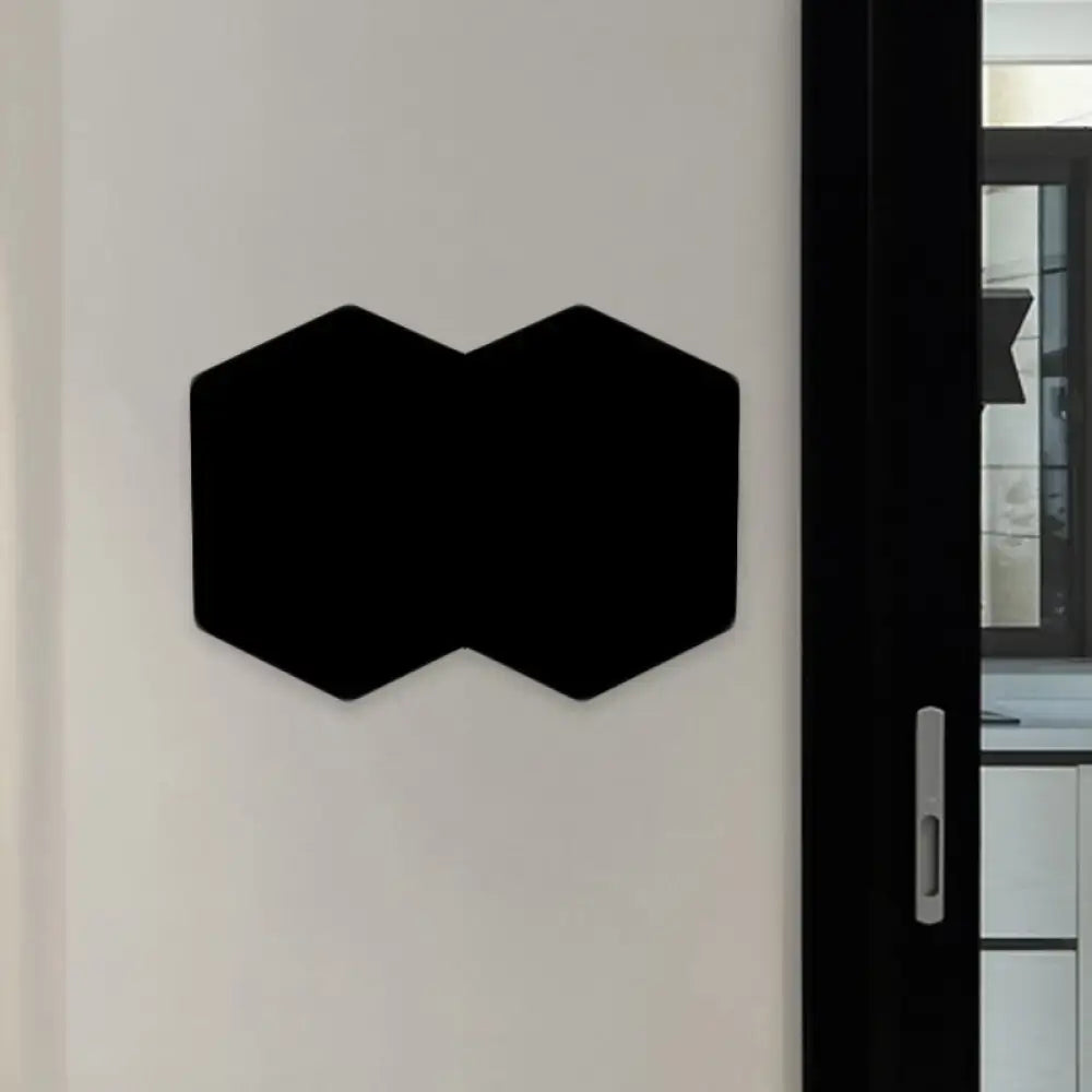 Black Hexagon Wall Sconce