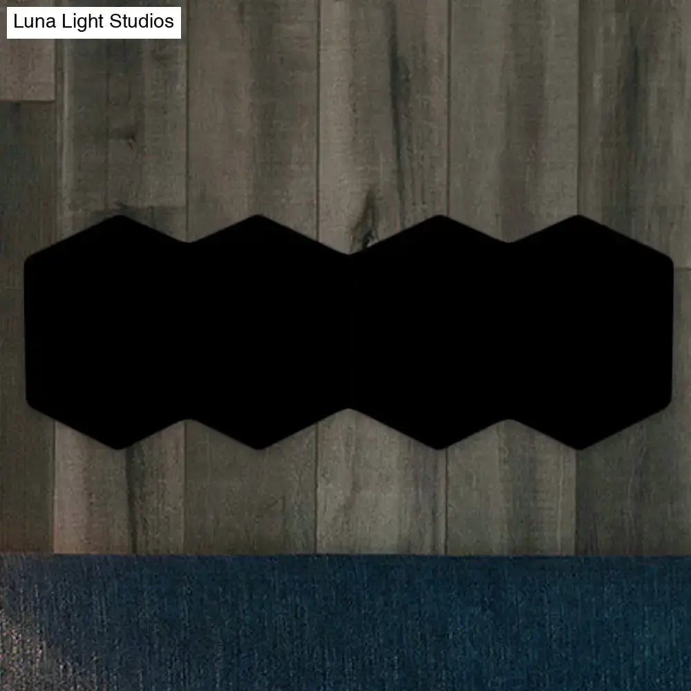 Black Hexagon Wall Sconce