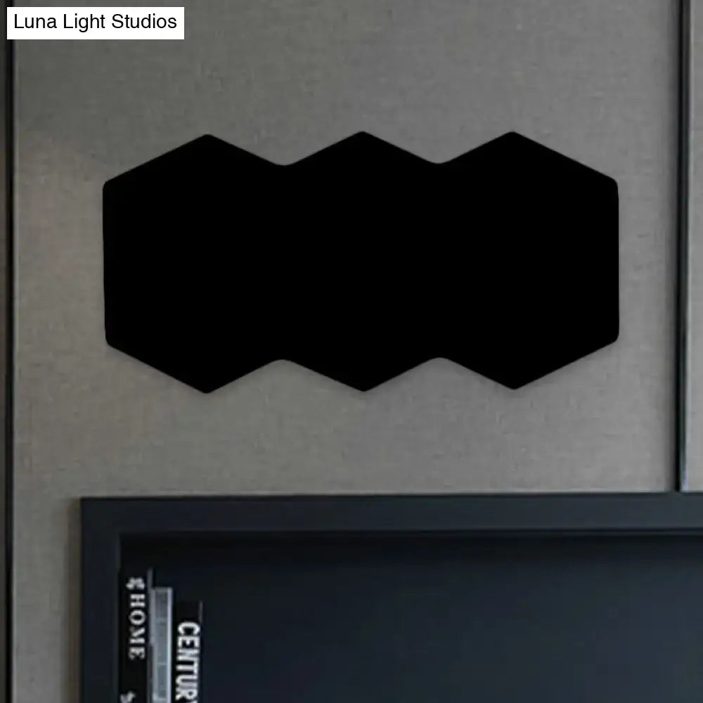 Black Hexagon Wall Sconce