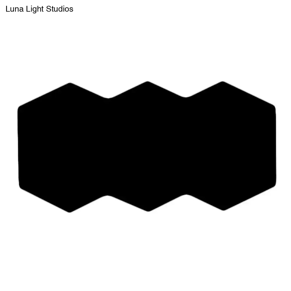 Black Hexagon Wall Sconce