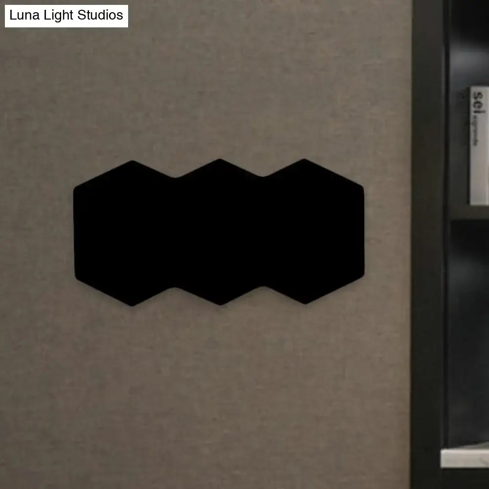 Black Hexagon Wall Sconce