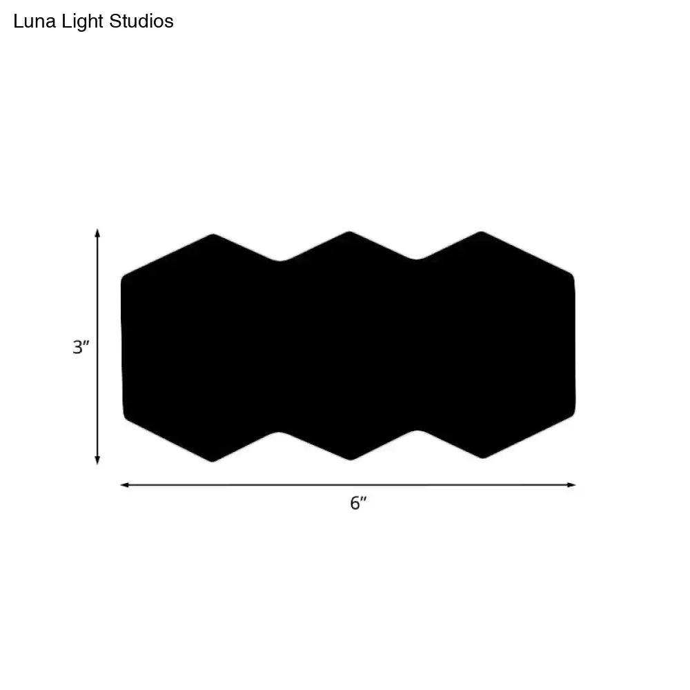 Black Hexagon Wall Sconce